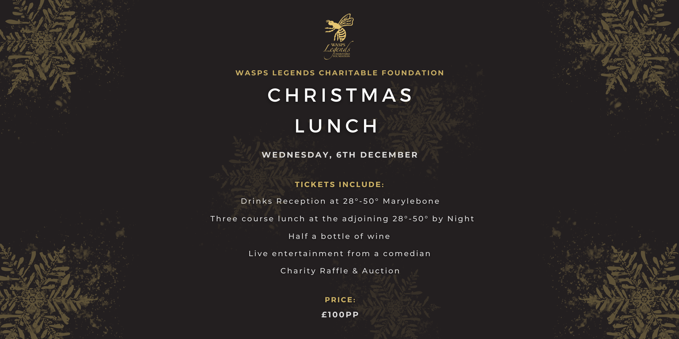 A flyer for our upcoming Christmas Lunch showing details of the event