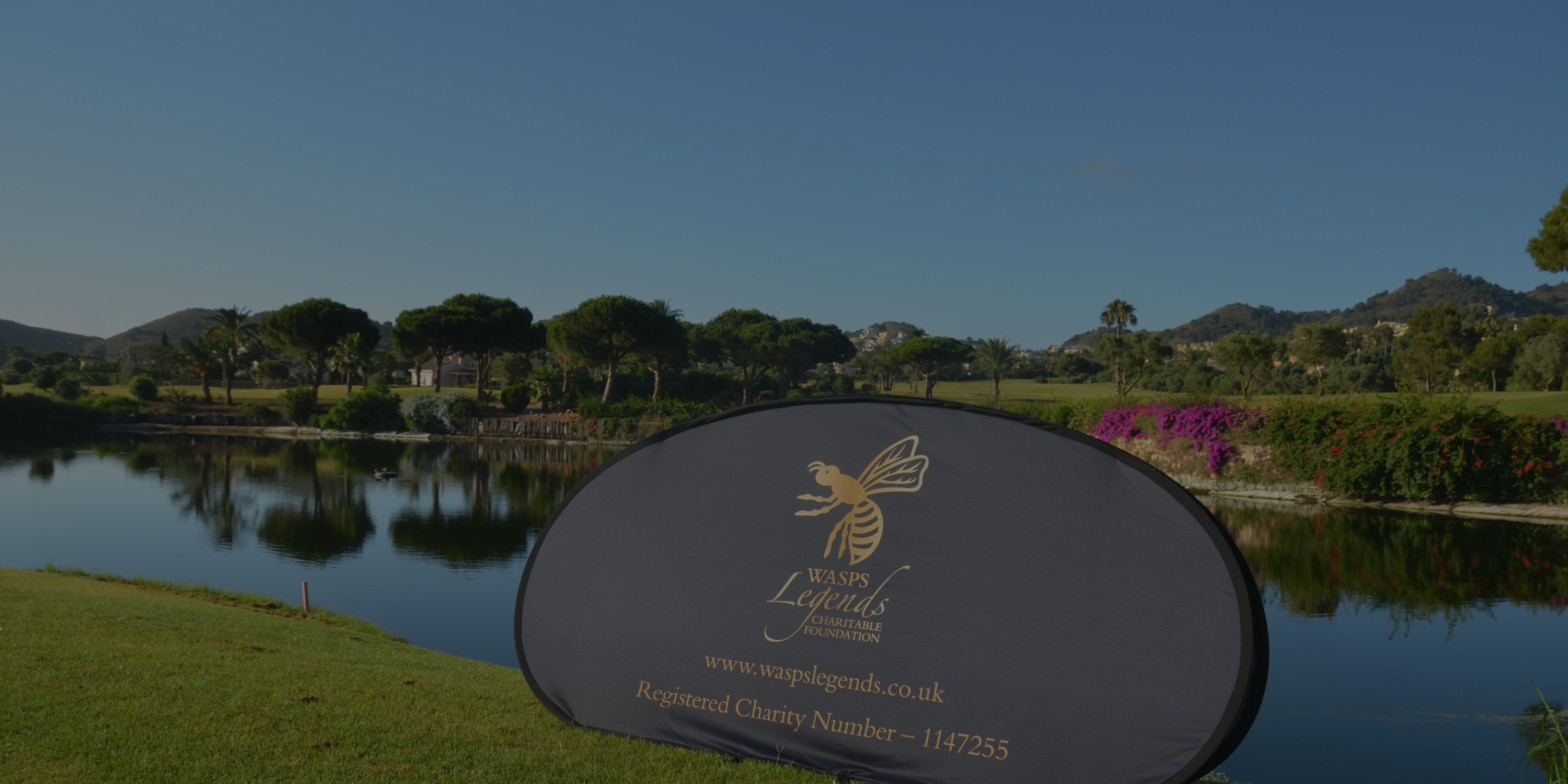 Wasps Legends Charitable Foundation banner at the La Manga Golf Resort, Spain 