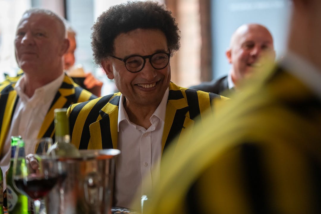 A Wasps Legend enjoying our recent event in aid of Paul Rendall at the Anthologist, London 